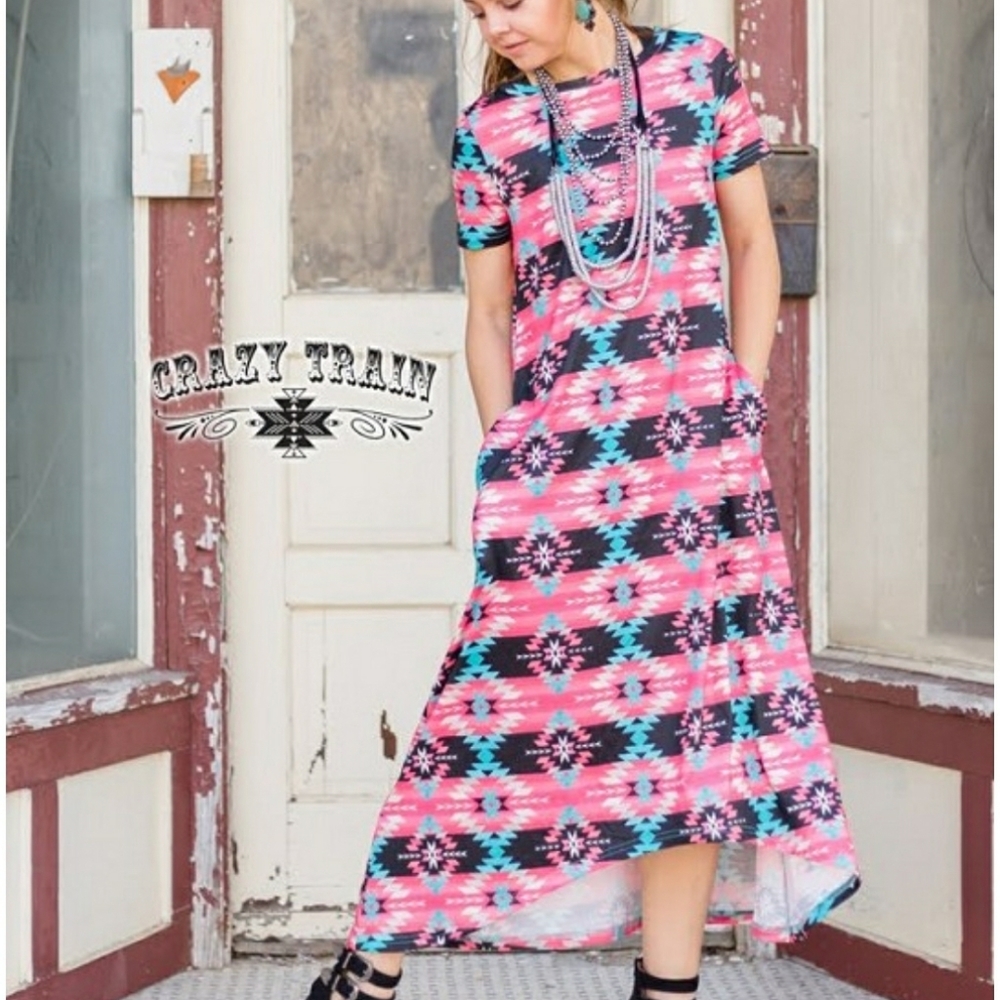 🌵Crazy Train☀️ Large Maxi Dress